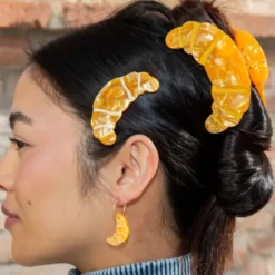 Haarclip Croissant – Schiebe Haarklammer braun