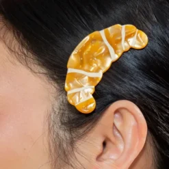 Haarclip Croissant – Schiebe Haarklammer braun