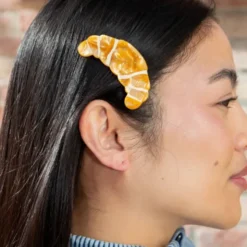 Haarclip Croissant – Schiebe Haarklammer braun