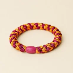 Haargummi KKNEKKI - bordeaux orange glitter gestreift