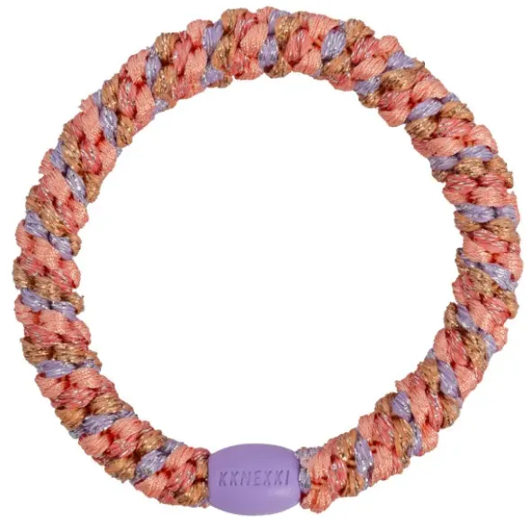 Haargummi KKNEKKI - coral lavendel glitter