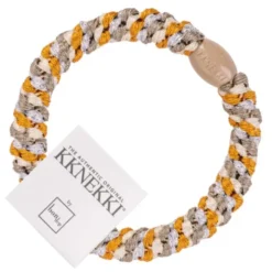 Haargummi KKNEKKI - curry camo silber glitter