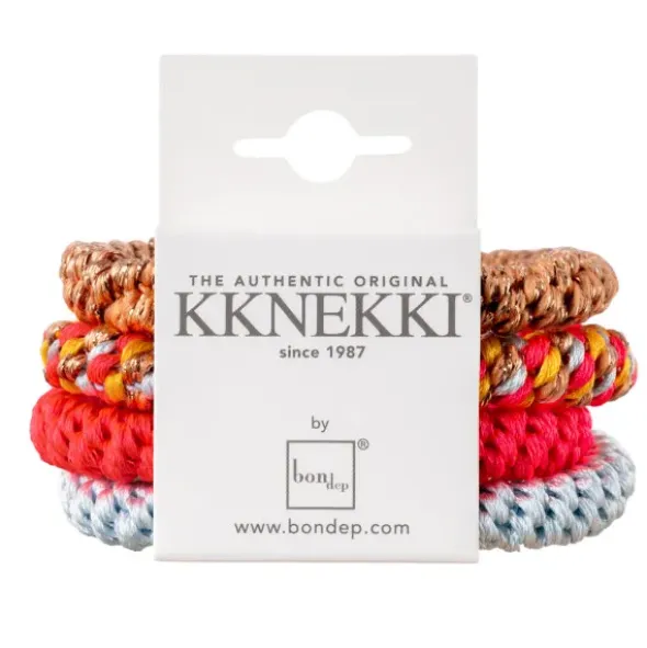 Haargummi KKNEKKI 4er-Set Bundle 14 - hellblau, neonpink & rosegold