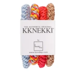 Haargummi KKNEKKI 4er-Set Bundle 14 - hellblau, neonpink & rosegold