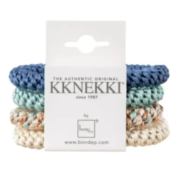 Haargummi KKNEKKI 4er-Set Bundle 13 - türkis blau & creme weiß