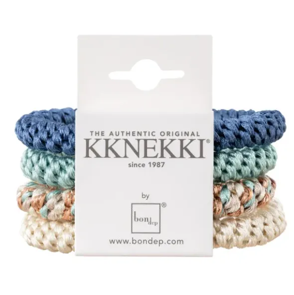 Haargummi KKNEKKI 4er-Set Bundle 13 - türkis blau & creme weiß