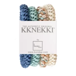 Haargummi KKNEKKI 4er-Set Bundle 13 - türkis blau & creme weiß