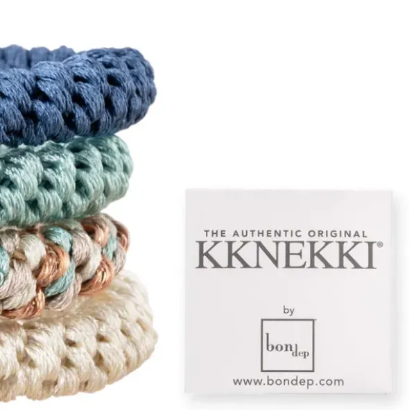Haargummi KKNEKKI 4er-Set Bundle 13 - türkis blau & creme weiß