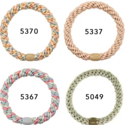 Haargummi KKNEKKI 4er-Set Bundle 21 - beige, lindgrün & bunt