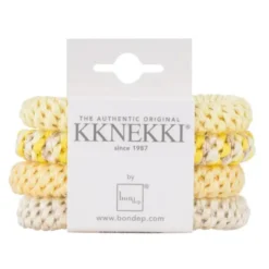 Haargummi KKNEKKI 4er-Set Bundle 48 - gelb & elfenbein weiß