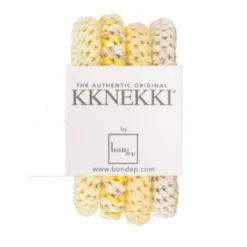 Haargummi KKNEKKI 4er-Set Bundle 48 - gelb & elfenbein weiß