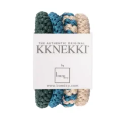 Haargummi KKNEKKI 4er-Set Bundle 54 - petrolblau, beige & grün