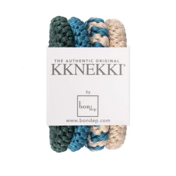 Haargummi KKNEKKI 4er-Set Bundle 54 - petrolblau, beige & grün