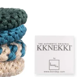 Haargummi KKNEKKI 4er-Set Bundle 54 - petrolblau, beige & grün