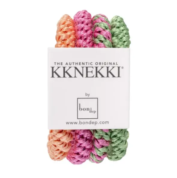 Haargummi KKNEKKI 4er-Set Bundle 2 - hellgrün, coral & rosa