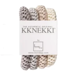 Haargummi KKNEKKI 4er-Set Bundle 52 - creme weiß & hellgrau