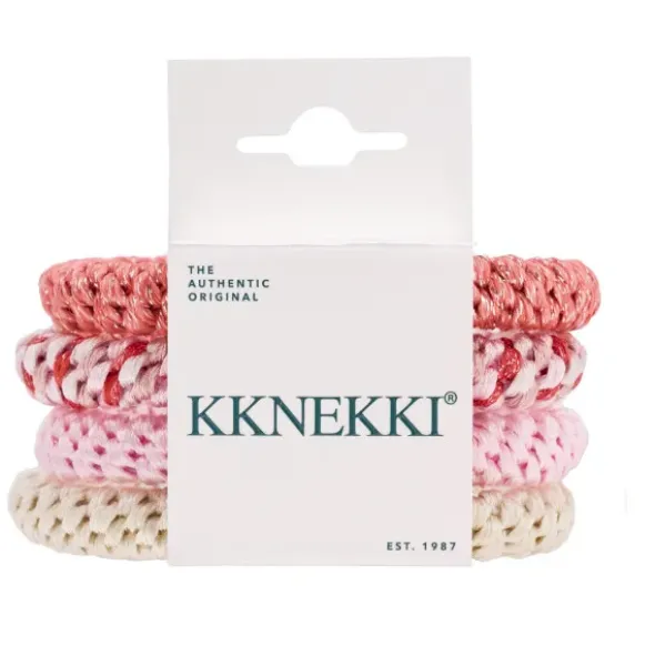 Haargummi KKNEKKI 4er-Set Bundle 62 - altrosa & creme