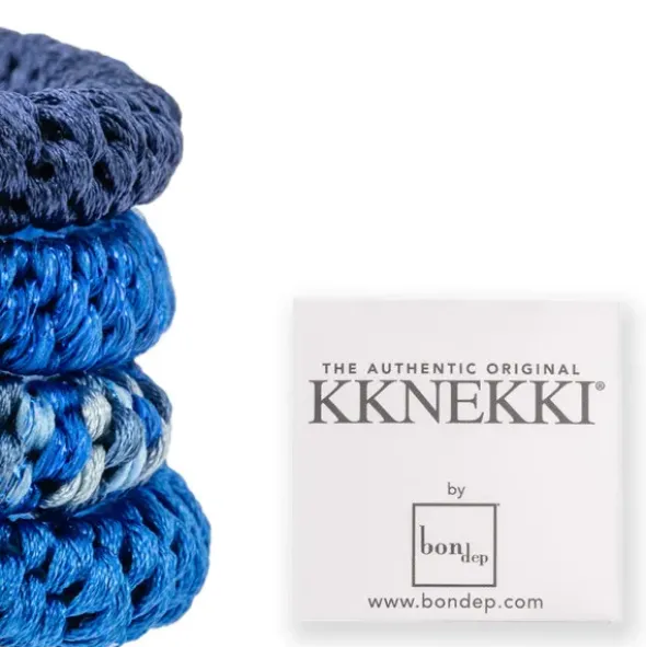 Haargummi KKNEKKI 4er-Set Bundle 60 - blau
