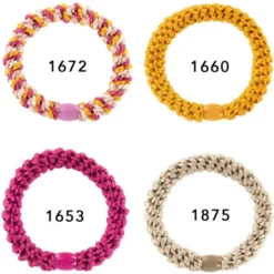 Haargummi KKNEKKI 4er-Set Bundle 1 - orange, pink & beige