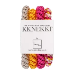 Haargummi KKNEKKI 4er-Set Bundle 1 - orange, pink & beige
