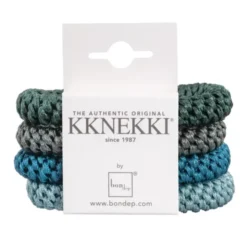 Haargummi KKNEKKI 4er-Set Bundle 50 - blau, grau & grün