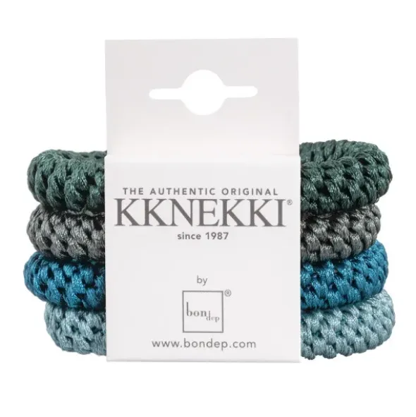 Haargummi KKNEKKI 4er-Set Bundle 50 - blau, grau & grün