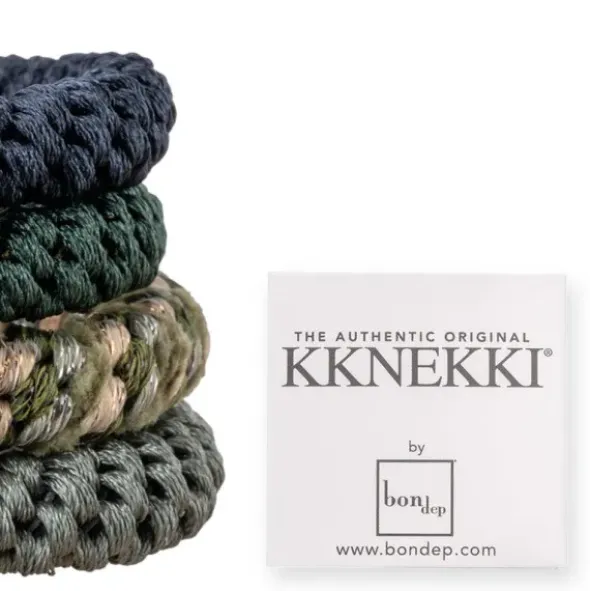 Haargummi KKNEKKI 4er-Set Bundle 32 - grün und blau