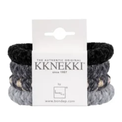 Haargummi KKNEKKI 4er-Set Bundle 56 - Samt grau & schwarz
