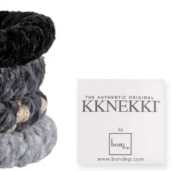 Haargummi KKNEKKI 4er-Set Bundle 56 - Samt grau & schwarz