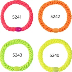 Haargummi KKNEKKI 4er-Set Bundle 46 - neon bunt