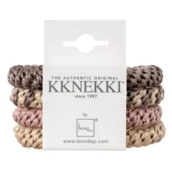 Haargummi KKNEKKI 4er-Set Bundle 10 - rosa & braun beige