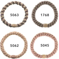 Haargummi KKNEKKI 4er-Set Bundle 10 - rosa & braun beige