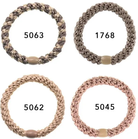 Haargummi KKNEKKI 4er-Set Bundle 10 - rosa & braun beige