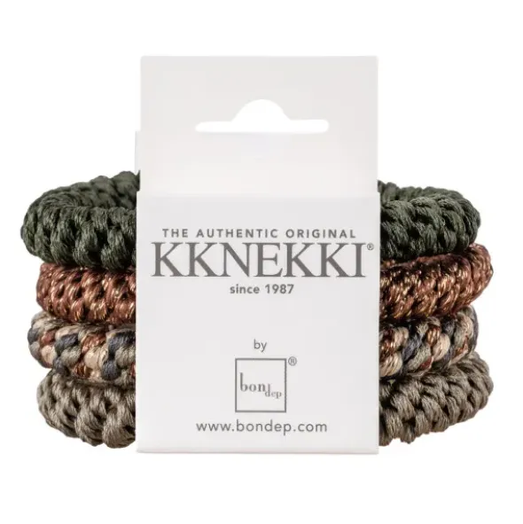 Haargummi KKNEKKI 4er-Set Bundle 33 - braun, grün & grau