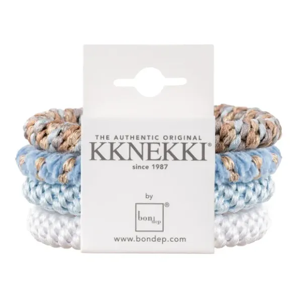 Haargummi KKNEKKI 4er-Set Bundle 17 - weiß & hellblau