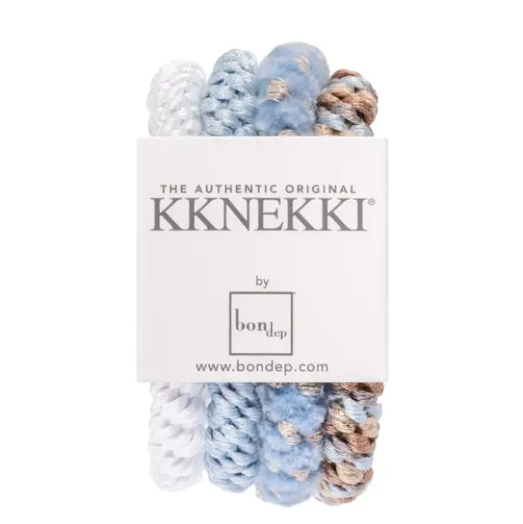 Haargummi KKNEKKI 4er-Set Bundle 17 - weiß & hellblau