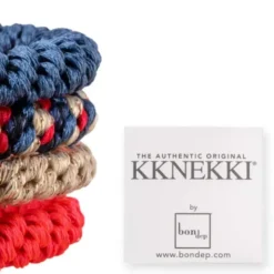 Haargummi KKNEKKI 4er-Set Bundle 15 - blau, beige & neonpink