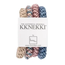 Haargummi KKNEKKI 4er-Set Bundle 5 - blau, rosa & beige
