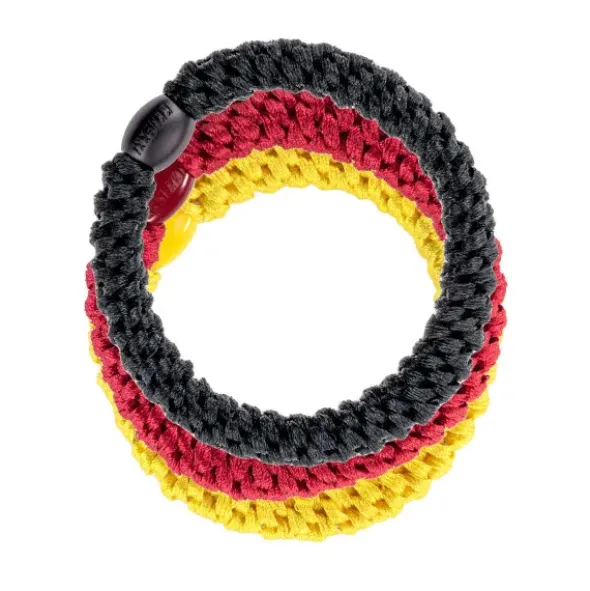 Haargummi KKNEKKI 3er-Set Deutschland schwarz, rot, gold