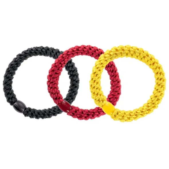 Haargummi KKNEKKI 3er-Set Deutschland schwarz, rot, gold