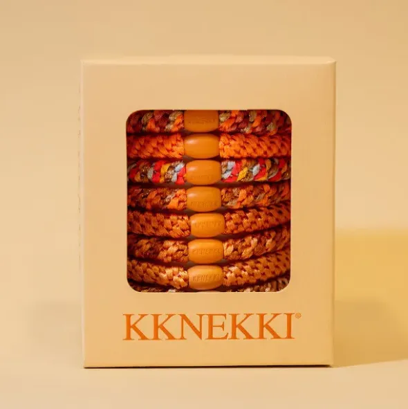 Haargummi KKNEKKI 8er-Set Geschenkbox - Sunset Edition orange