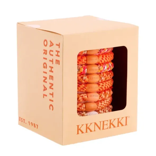 Haargummi KKNEKKI 8er-Set Geschenkbox - Sunset Edition orange
