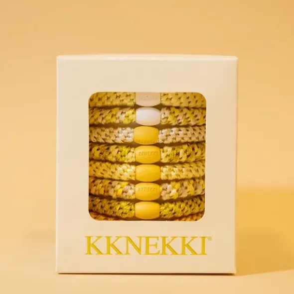 Haargummi KKNEKKI 8er-Set Geschenkbox - Butter Edition gelb