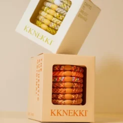 Haargummi KKNEKKI 8er-Set Geschenkbox - Butter Edition gelb