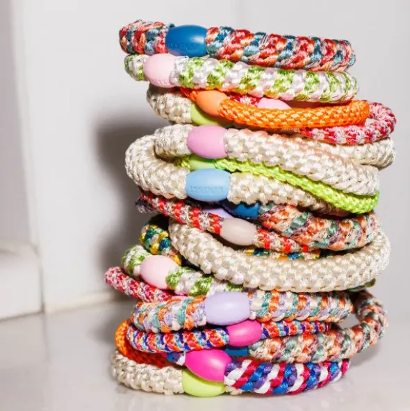 Haargummi KKNEKKI Lace - senfgelb glitter