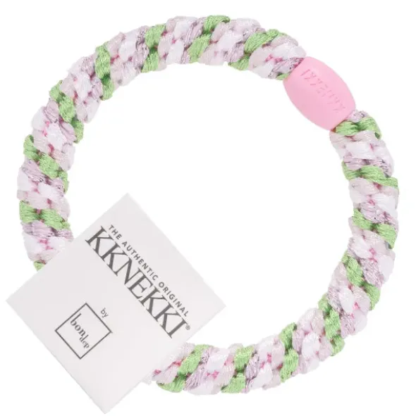 Haargummi KKNEKKI - Mix grass green pink glitter