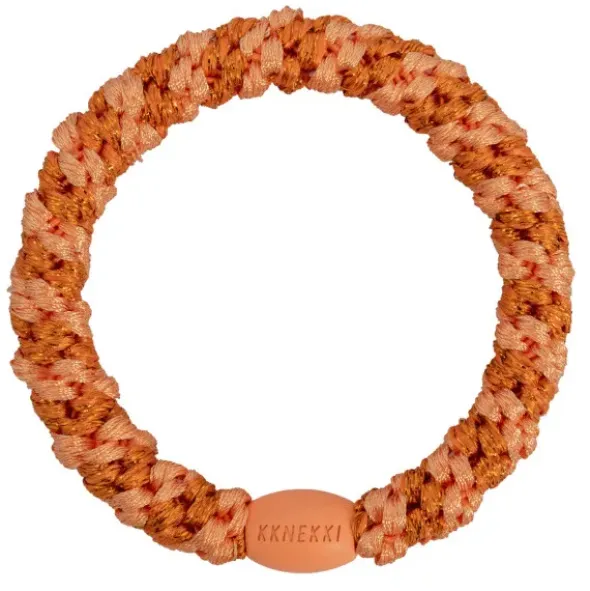 Haargummi KKNEKKI - orange glitter gestreift