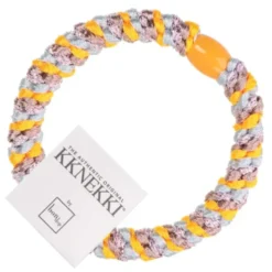 Haargummi KKNEKKI - orange silber glitter gestreift