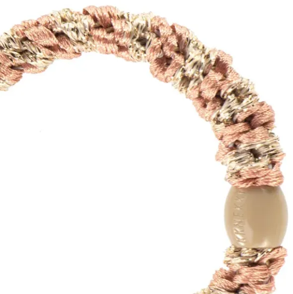 Haargummi KKNEKKI - peach coral beige glitter