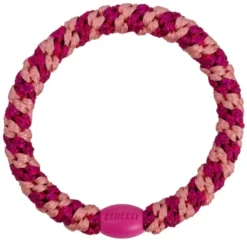 Haargummi KKNEKKI - rosa pink glitter gestreift